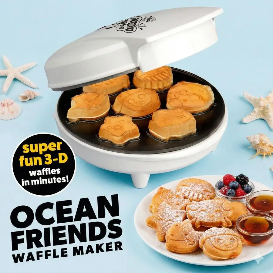Creature Mini Waffle Maker 7 Ocean Animal Shapes Breakfast Fun