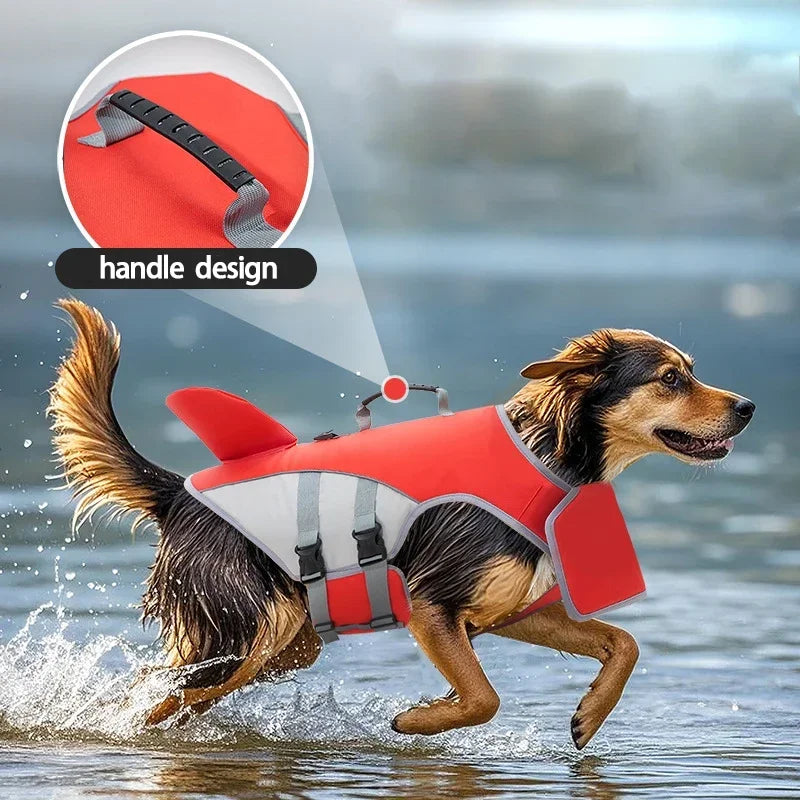 Dog Life Vest Shark Fin Safety Jacket For Pool Surfing