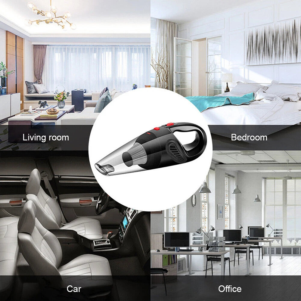 Wireless Handheld Vacuum Cleaner USB Charging Car Portable Wet Dry 12000Pa