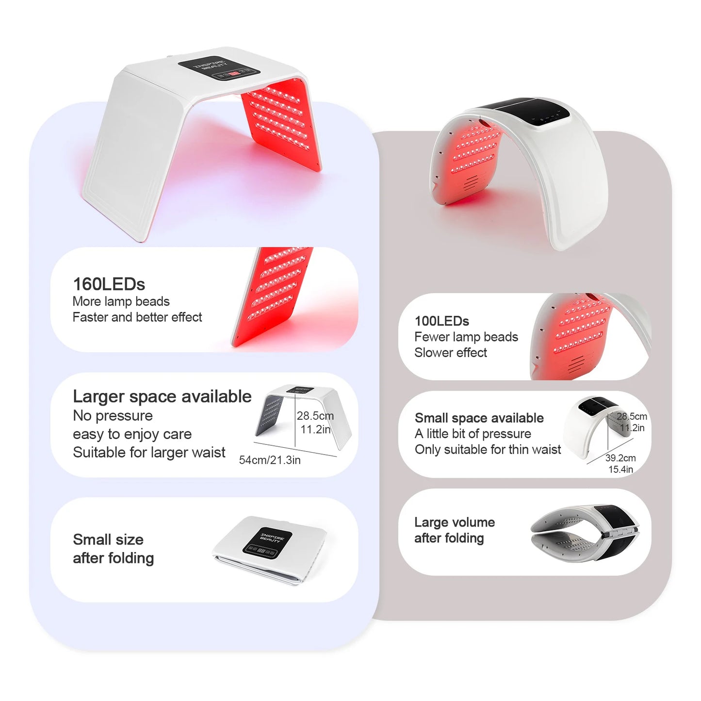Foreverlily LED Photon Machine Foldable For Skin Rejuvenation And Facial Therapy