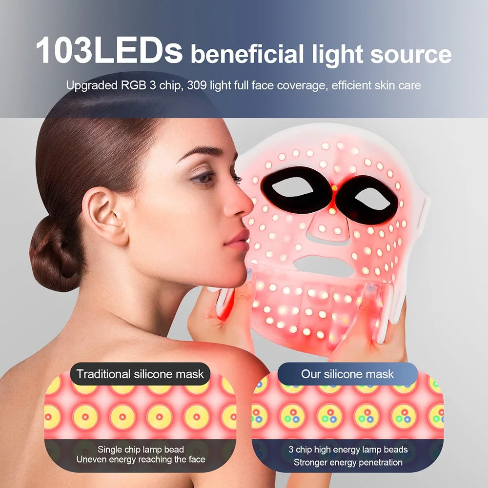 Foreverlily Silicone LED Mask For Face And Neck LED Therapy