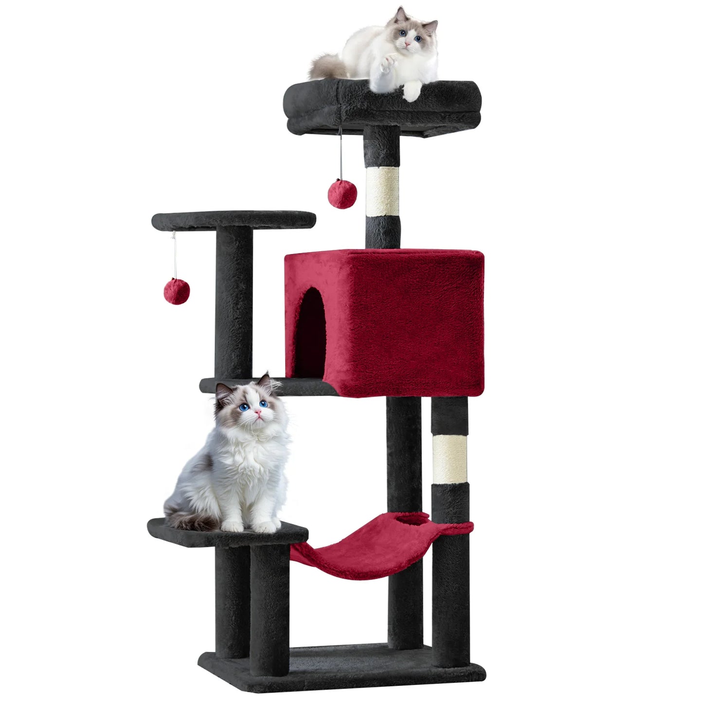MCQ Cat Tree Tower Four Tier With Natural Sisal Posts
