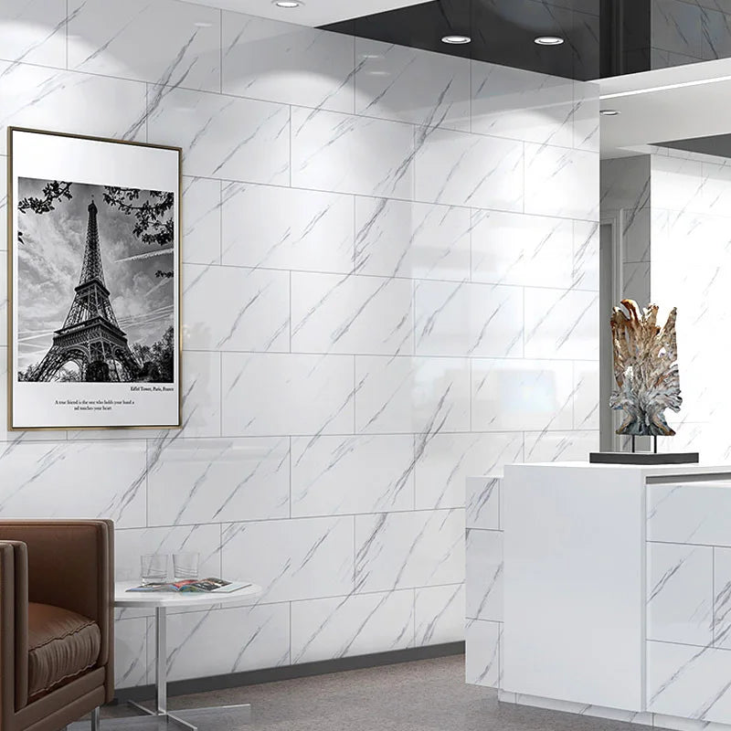 Self-Adhesive Marble PVC Floor Tiles Waterproof Peel Stick Removable