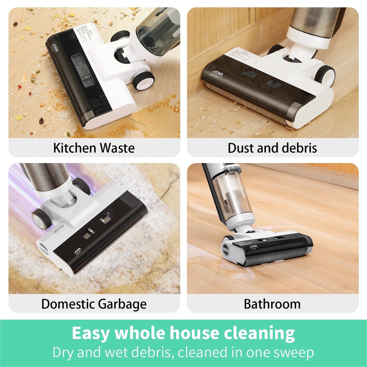 JONR ED12 Wet And Dry Smart Vacuum Cleaner Mop Floor Washer
