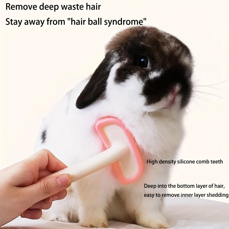 Detachable Rabbit Massage Hair Removal Comb For Rabbits Chinchillas Cats