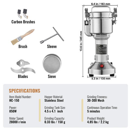 SucceBuy Electric Grain Mill Grinder For Dry Herbs And Spices