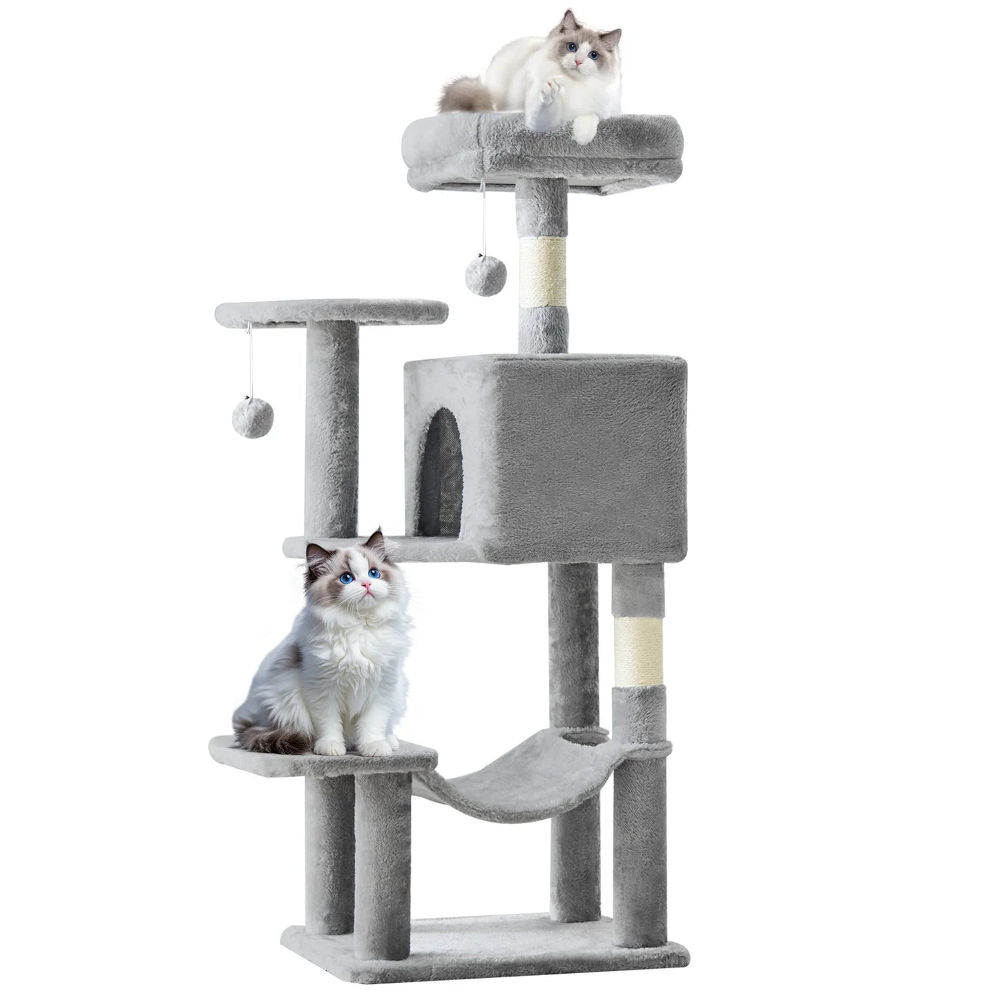 MCQ Cat Tree Tower Four Tier With Natural Sisal Posts