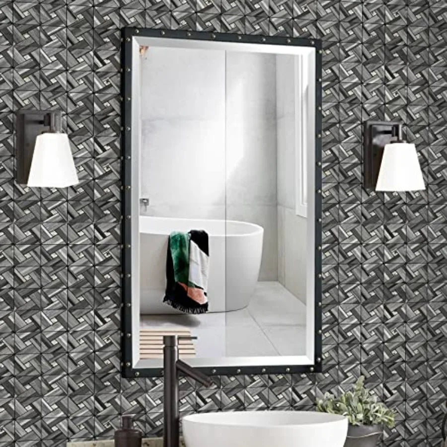 Peel And Stick Backsplash Mosaic Tiles PVC Kitchen Wall Decor