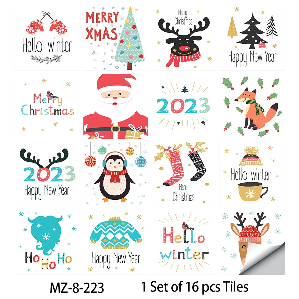 Matte Waterproof Tile Wall Sticker Peel And Stick PVC Mural