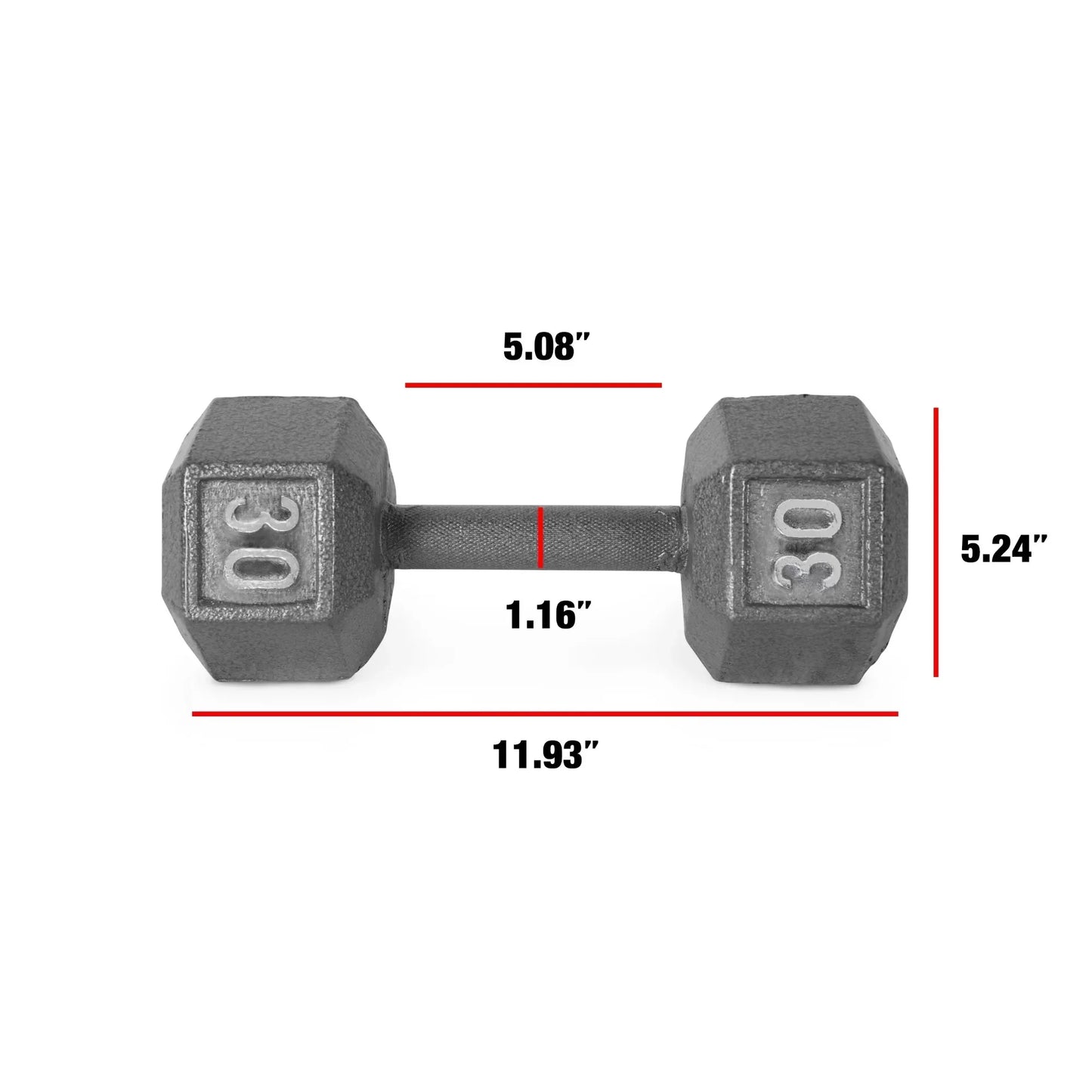 Sturdy Cast Iron Hex Dumbbell Non-Roll for Gym and Home