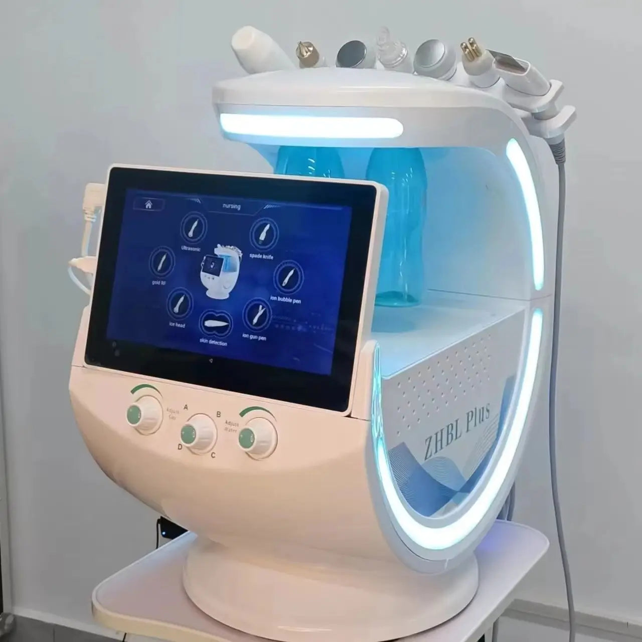 New 7 In 1 Smart Ice Blue Hydra oxyge Dermabrasion Facial Mahcine Skin Cleaning Skin Analyzer Dermabrasion Facial Aquafacial