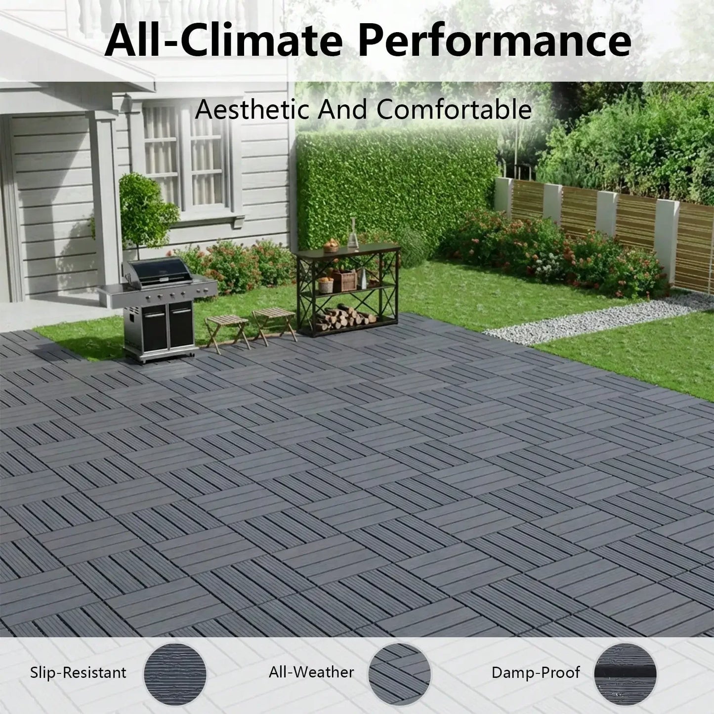 Plastic Interlocking Deck Tiles For Outdoor Patios And Balconies