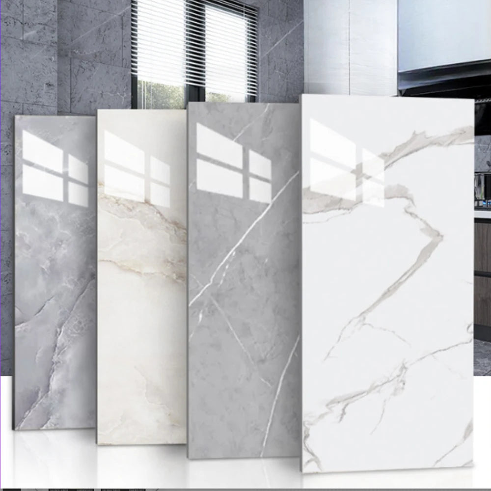 Self-Adhesive Marble PVC Floor Tiles Waterproof Peel Stick Removable