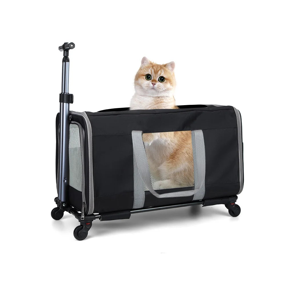 Cat Trolley For 2 Cats With Wheels And Safety Belts