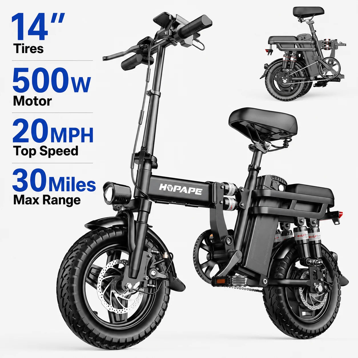 EOEOTWO E01 Fat Tire Electric Bike For Adults All Terrain