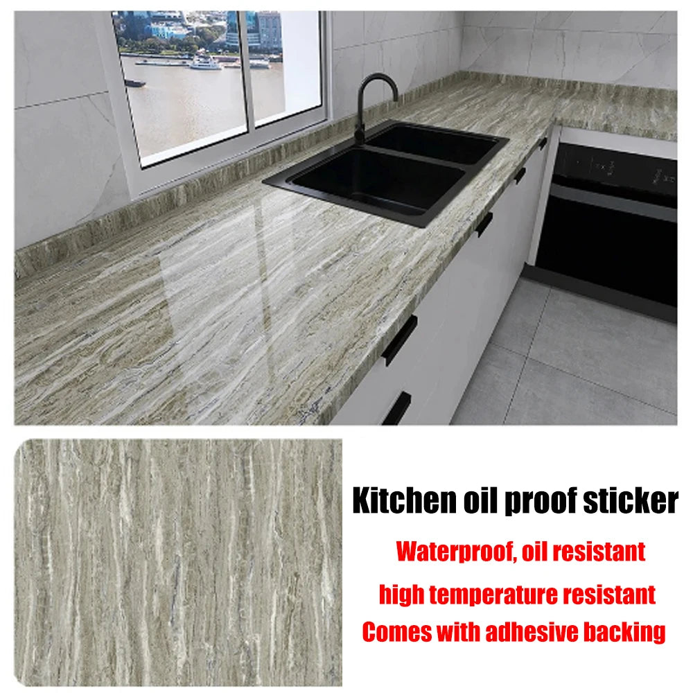 Oil Proof Kitchen Wall Stickers Self Adhesive Protective Wallpaper PVC