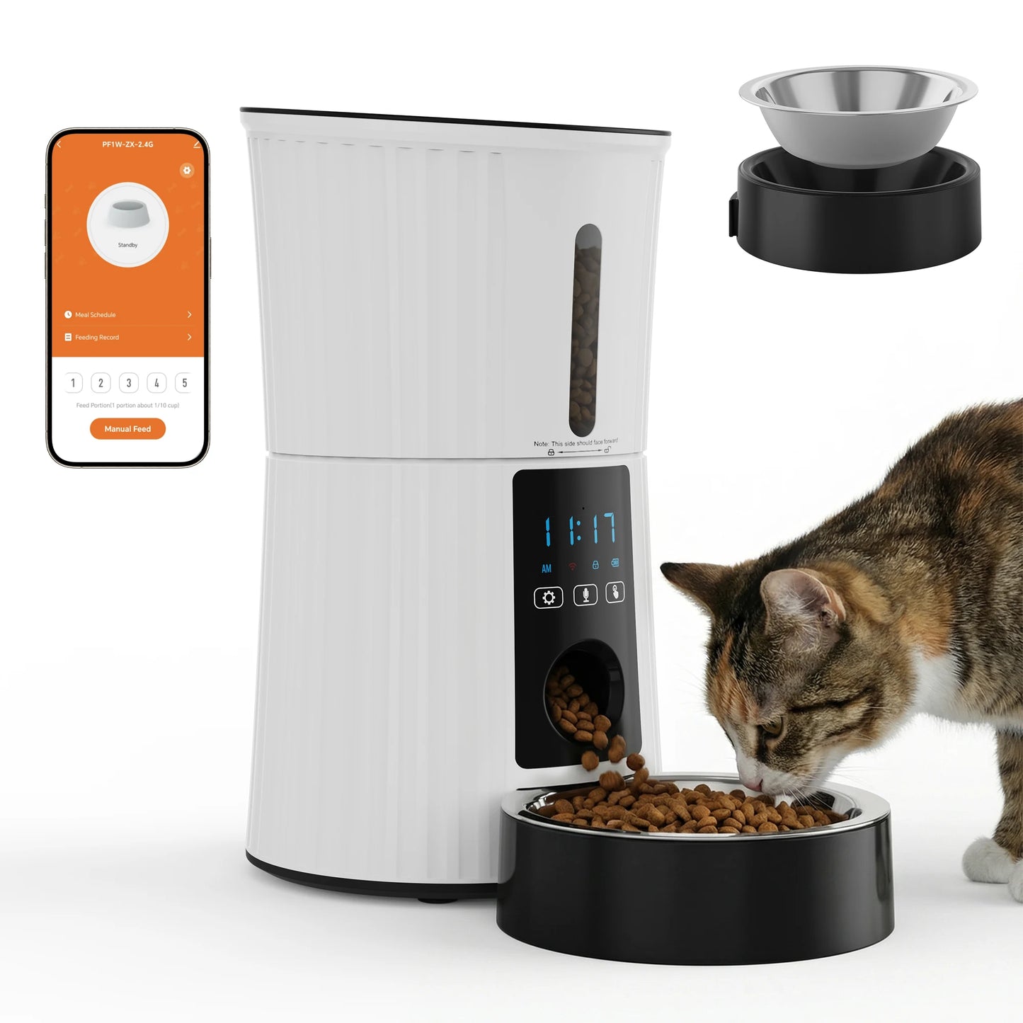 JHK Automatic Cat Feeder With WiFi Timed App Control