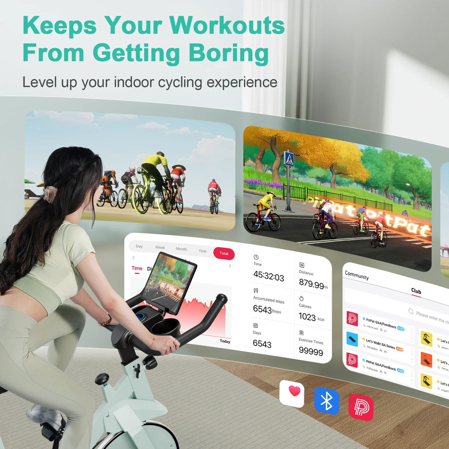 Superun Indoor Exercise Bike 32 Level Magnetic Resistance Low Noise
