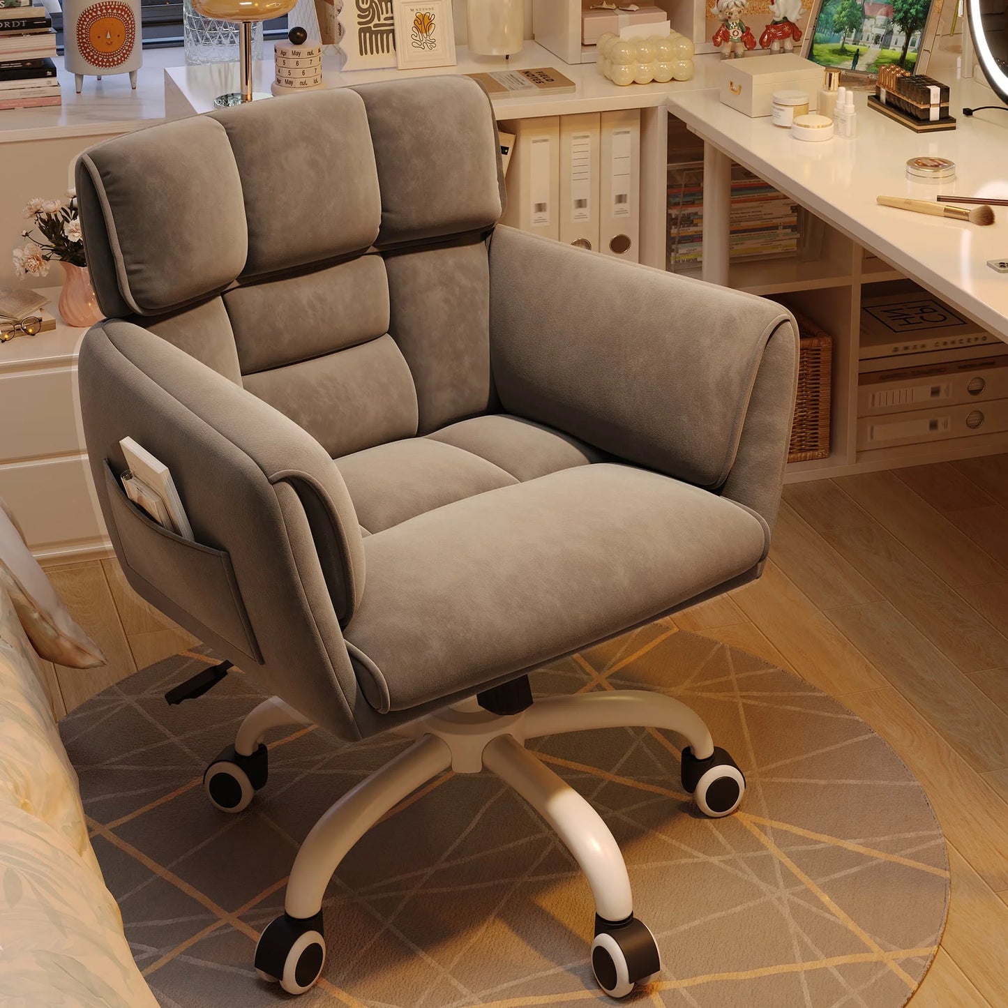 EnHomee Home Office Chair With Arms Wheels Adjustable Height Desk Chair