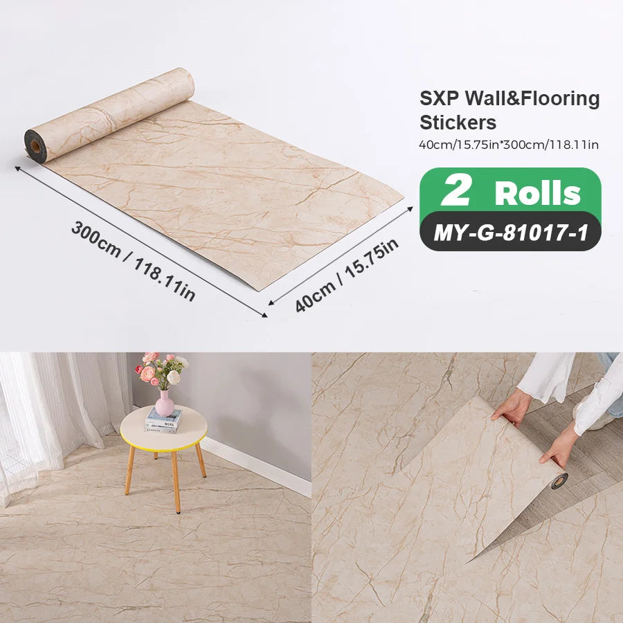 Self Adhesive Wall Floor Sticker Peel And Stick Wood Grain Marble Design