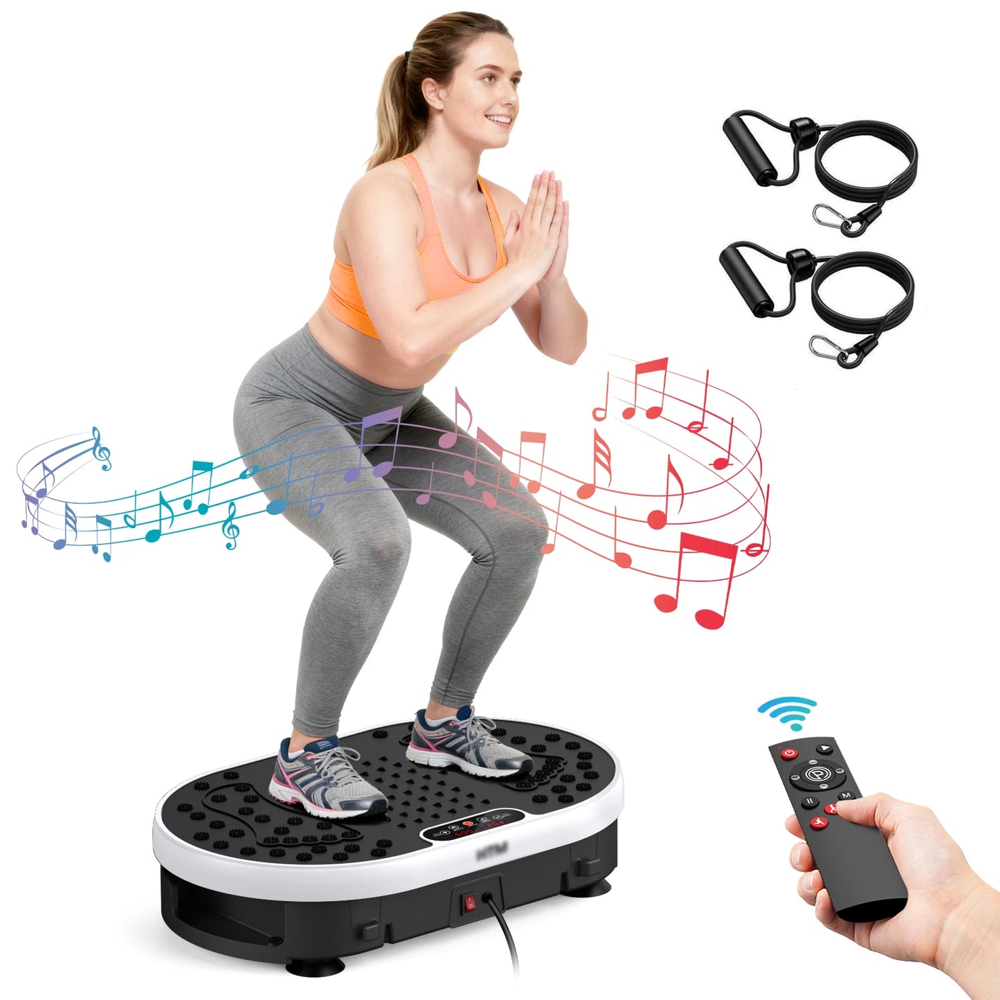 HTMM Vibration Plate High Frequency Fitness Platform With 9 Programs