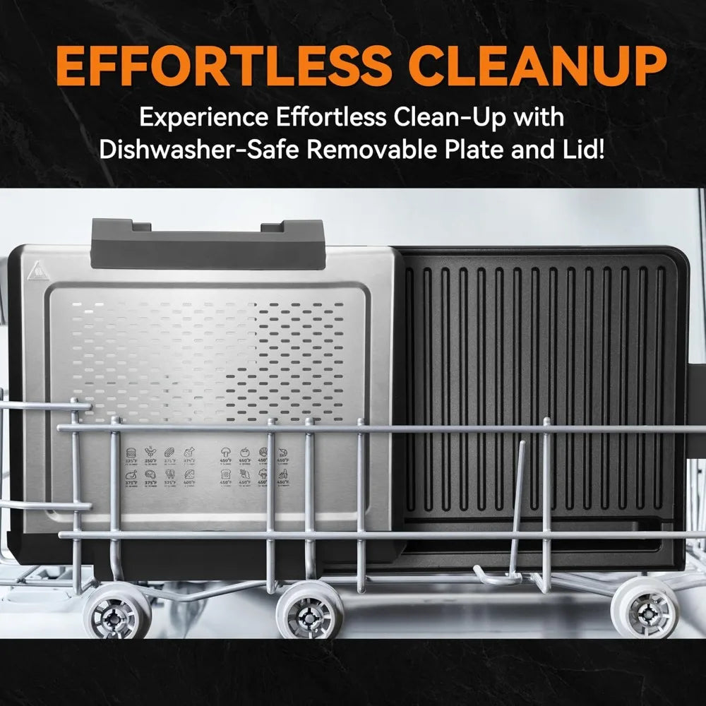 Baker's Friend Smokeless Indoor Electric Grill With Removable Plates