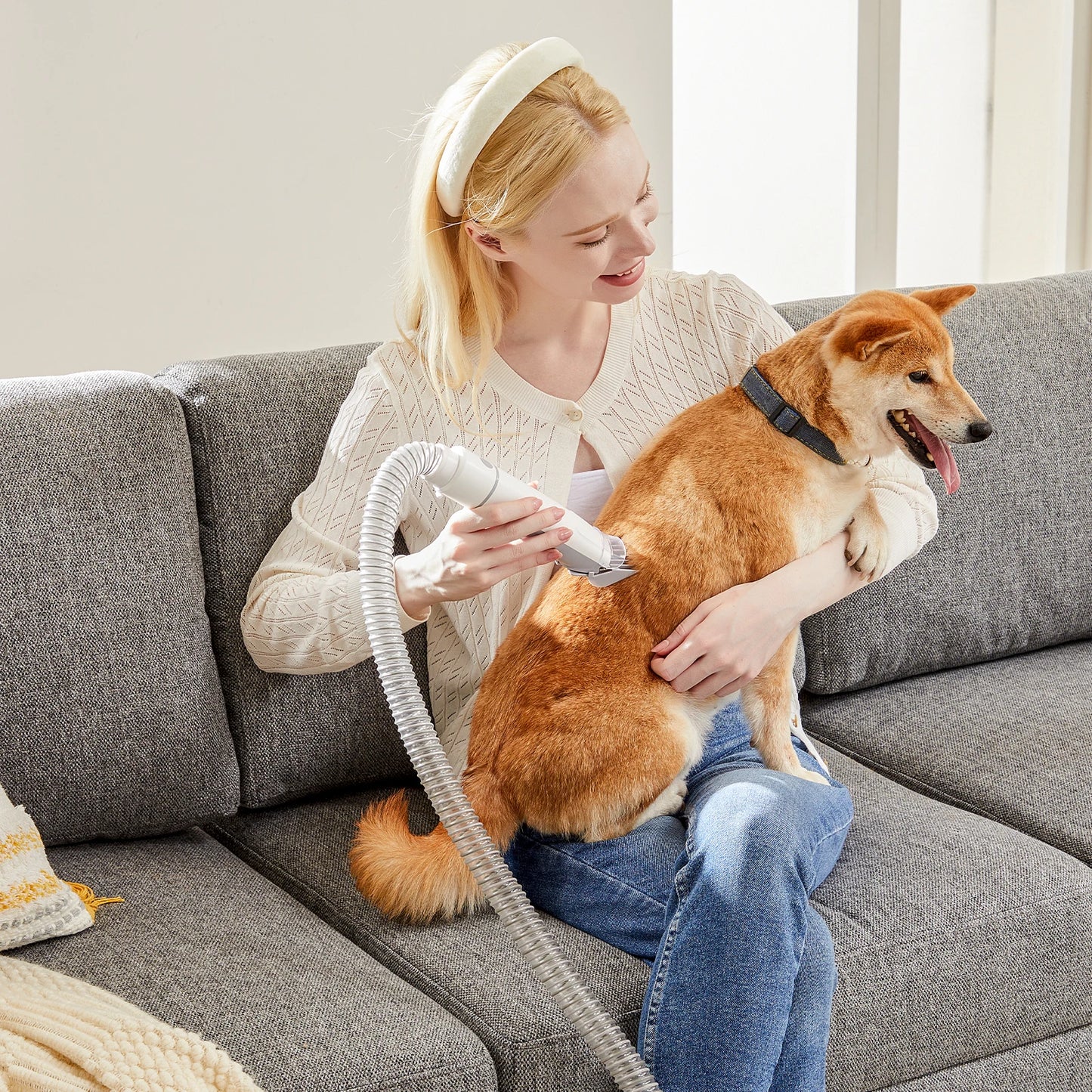 2.5L Pet Grooming Vacuum Kit With Cordless Low Noise Clippers For Cats