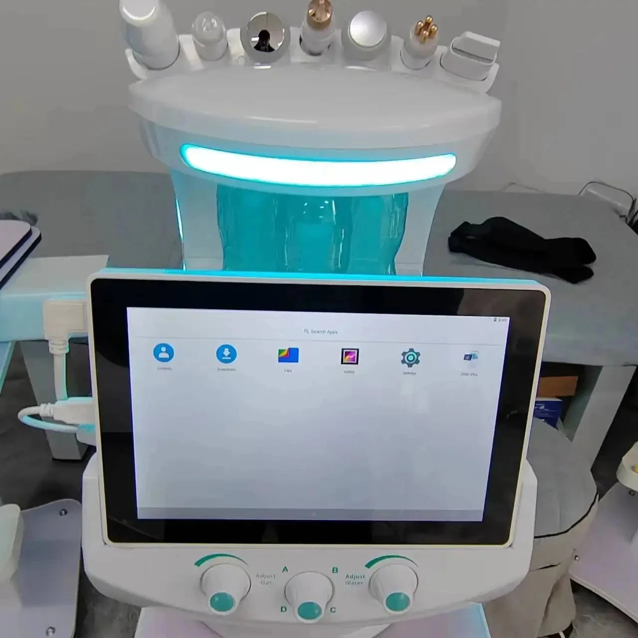 New 7 In 1 Smart Ice Blue Hydra oxyge Dermabrasion Facial Mahcine Skin Cleaning Skin Analyzer Dermabrasion Facial Aquafacial