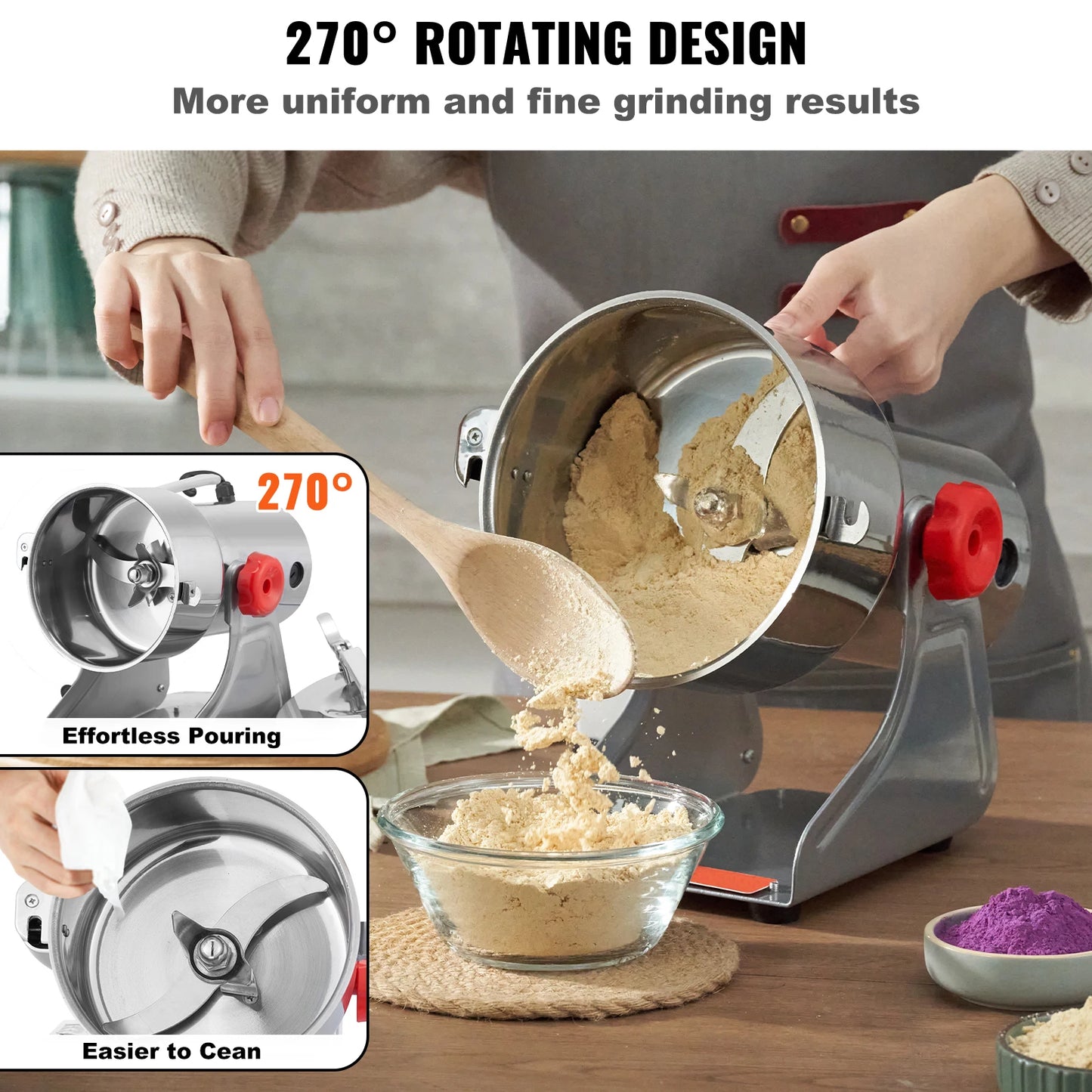 SucceBuy Electric Grain Mill Grinder For Dry Herbs And Spices