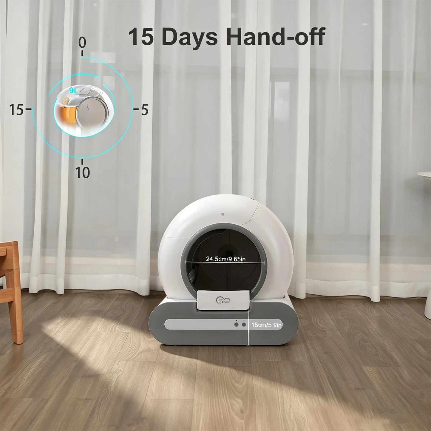 DOEL Self Cleaning Cat Litter Box With App Control WiFi