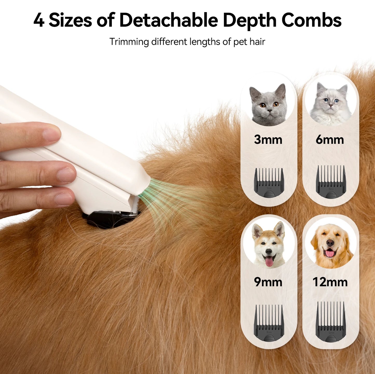 P1 Pet Grooming Vacuum and Hair Dryer Set 15kPa Adjustable