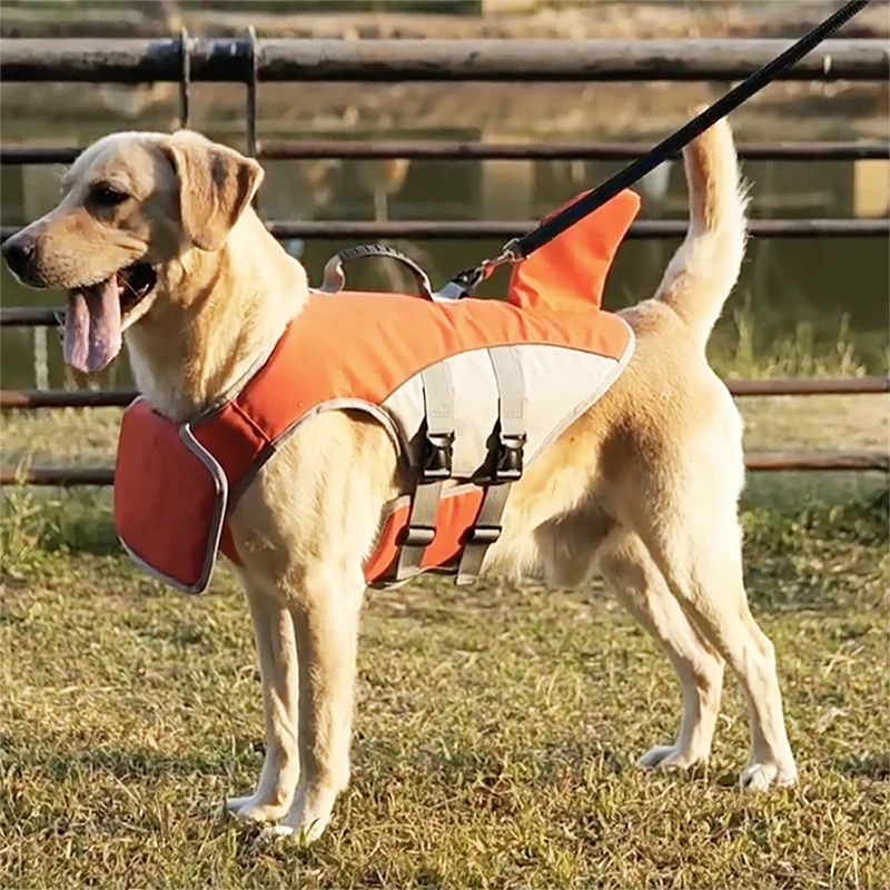 Dog Life Vest Shark Fin Safety Jacket For Pool Surfing