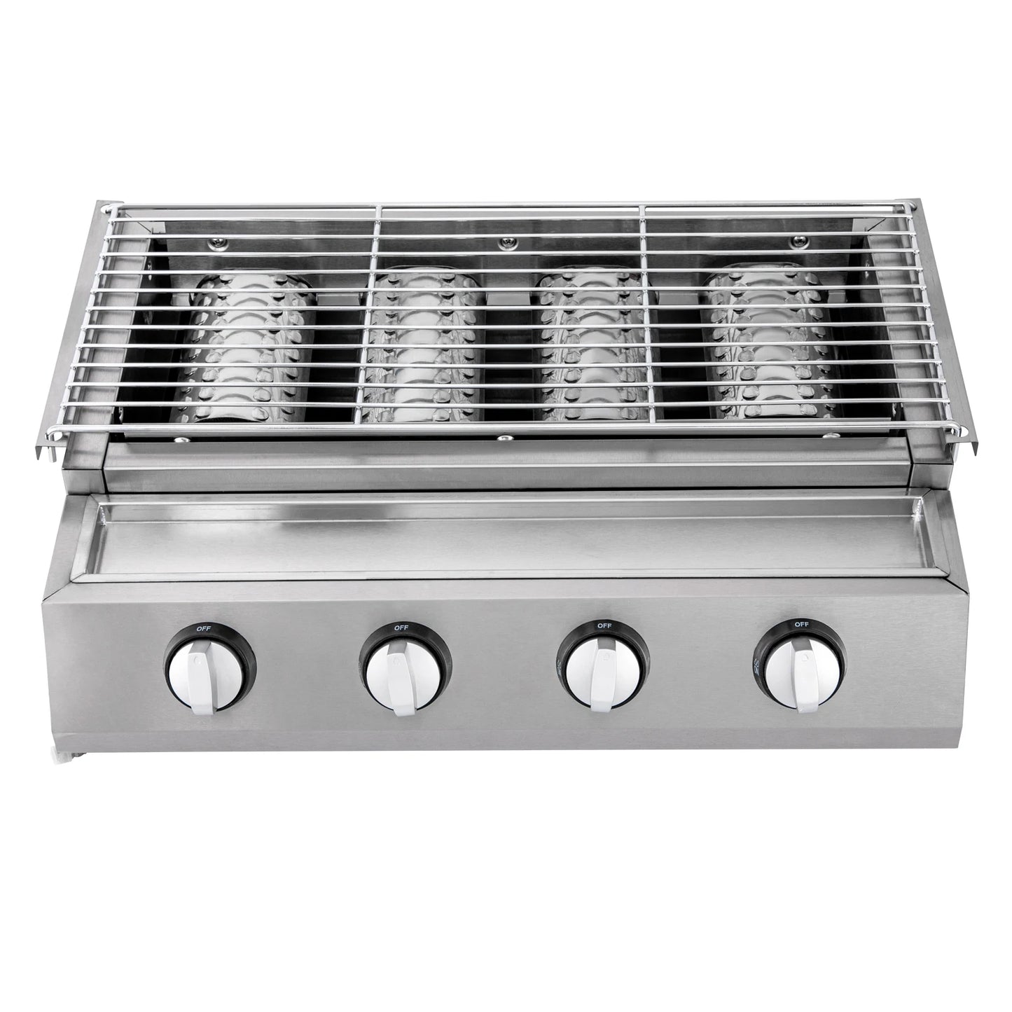 Professional 4 Burner Stainless Steel Portable Tabletop Gas Grill Smokeless