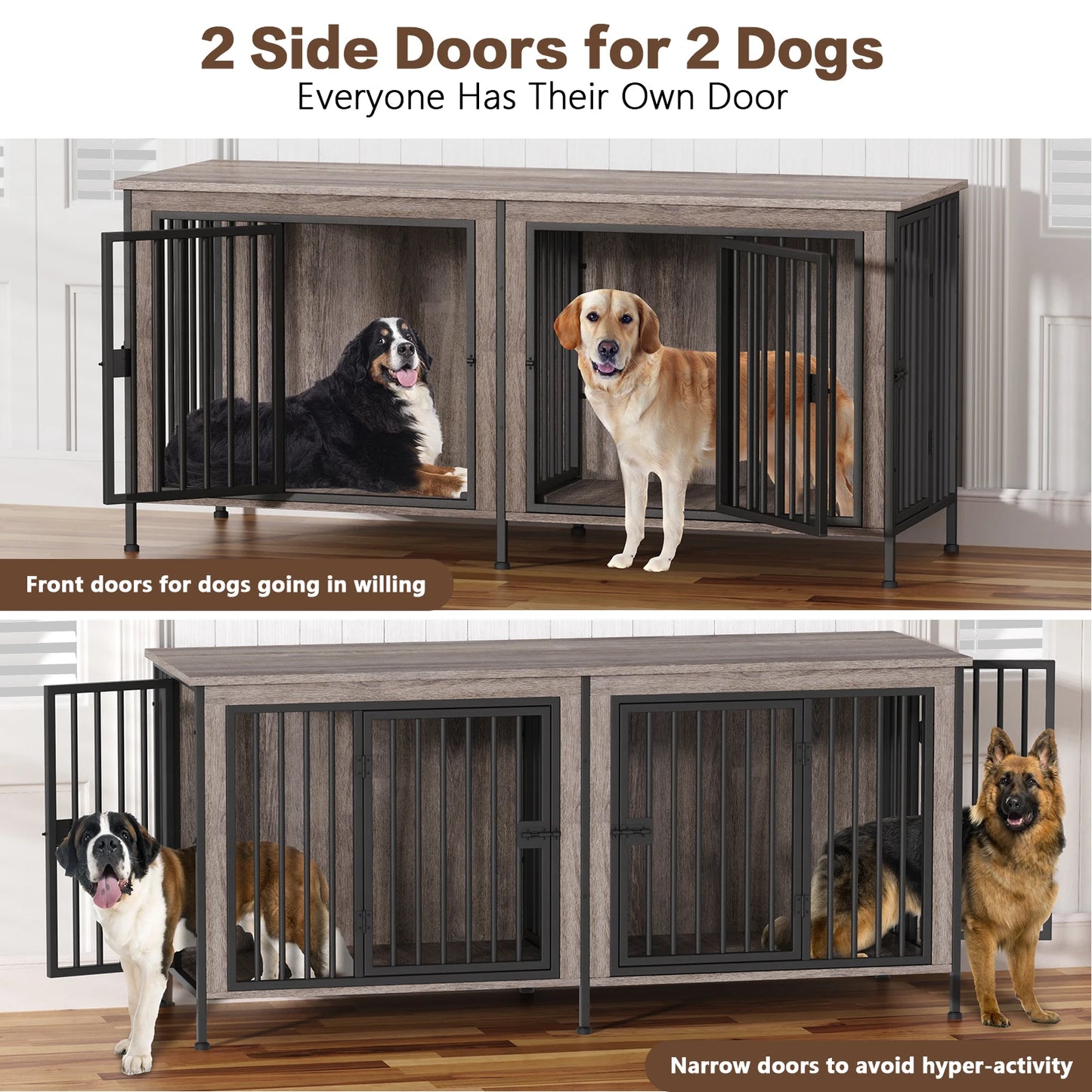Heavy Duty Dog Crate Furniture Kennel Table TV Stand