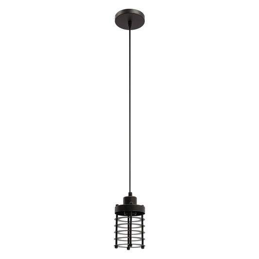 Bymaocar Vintage Industrial Pendant Light E26 Rustic Iron Cage