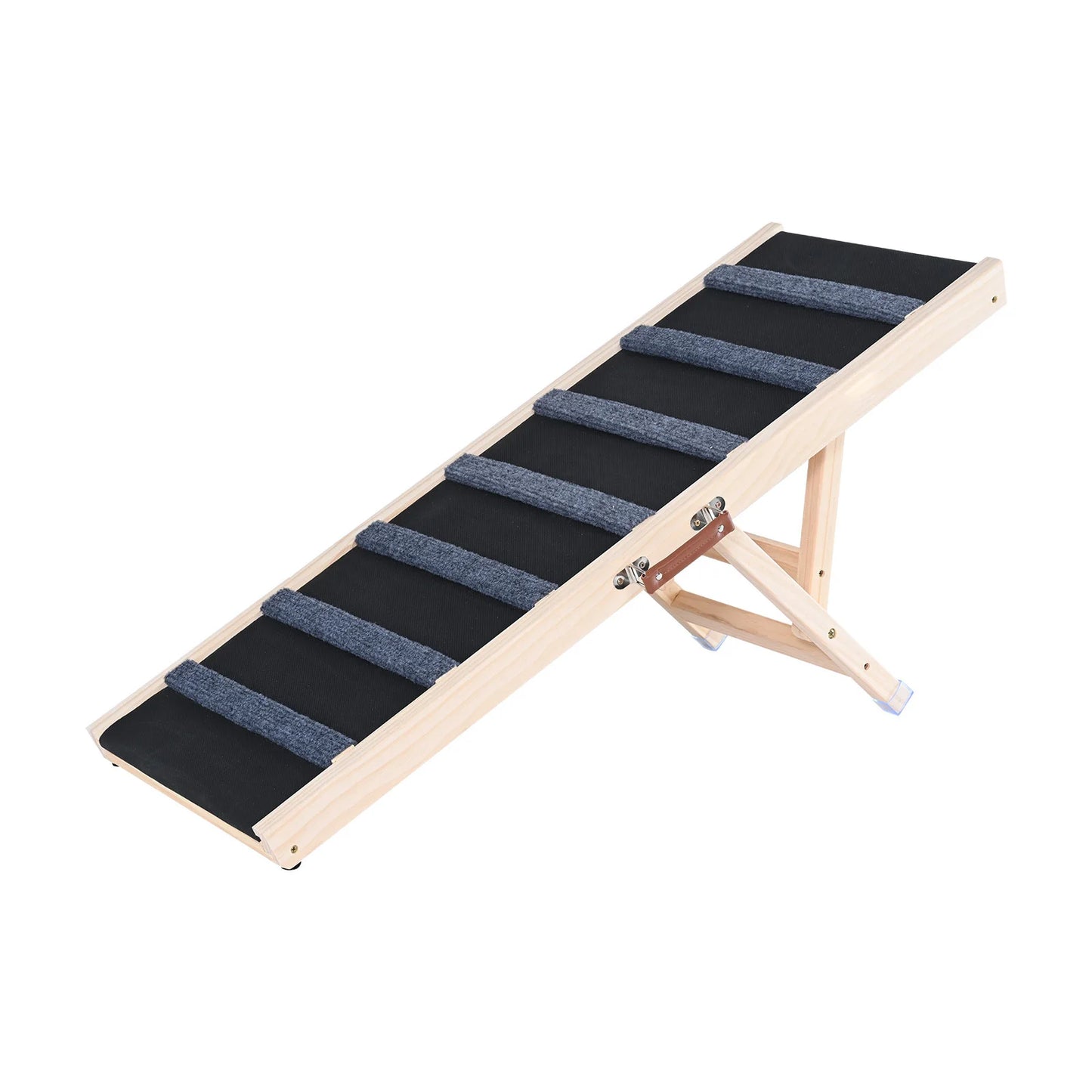 SucceBuy Folding Dog Ramp Anti Slip Adjustable Wooden Ramp