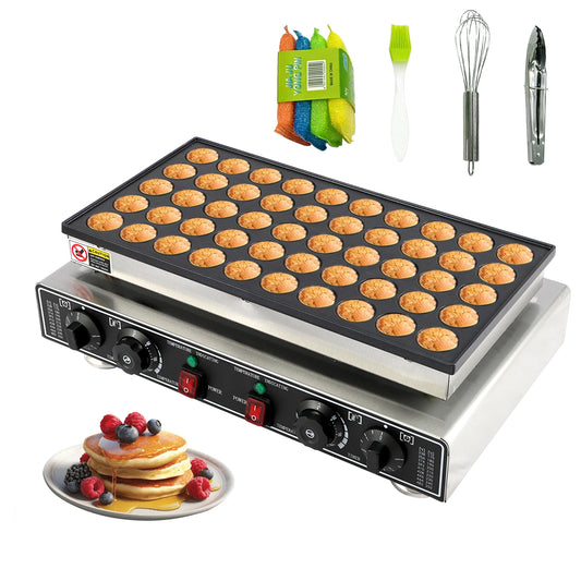 Mini Pancake Maker Machine 110V 1800W Nonstick Electric Waffle Maker