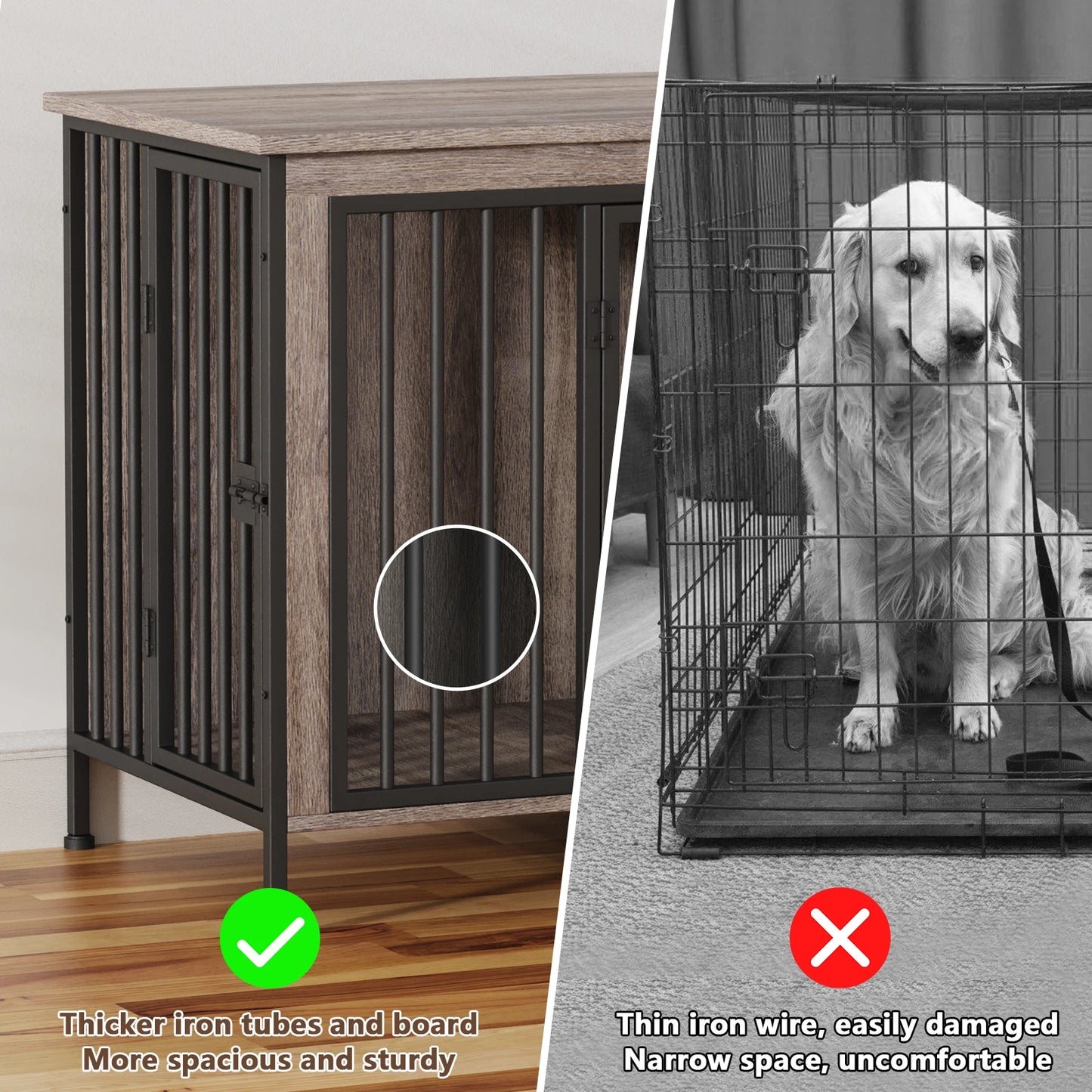 Heavy Duty Dog Crate Furniture Kennel Table TV Stand