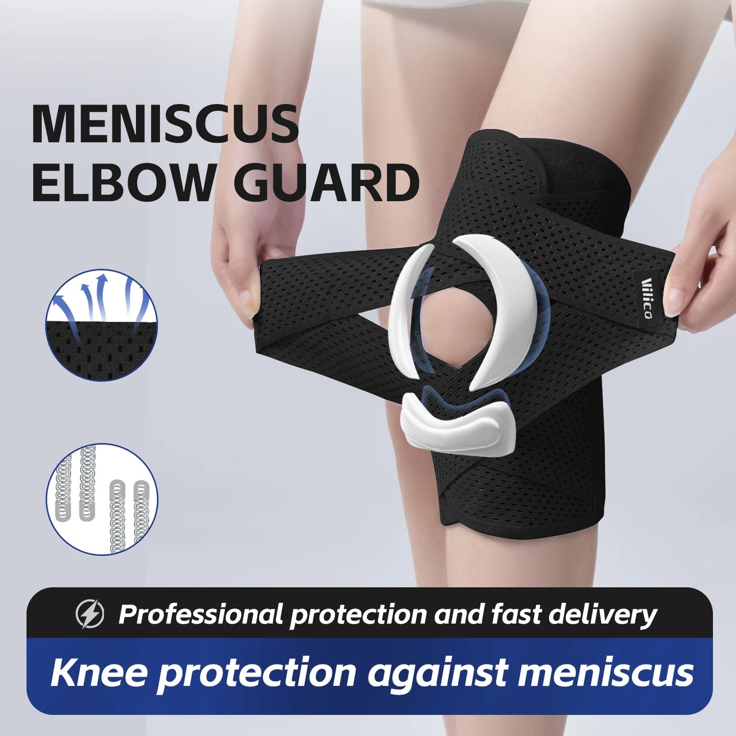 Elastic Knee Pads Support Non Slip Joint Protector For Fitness