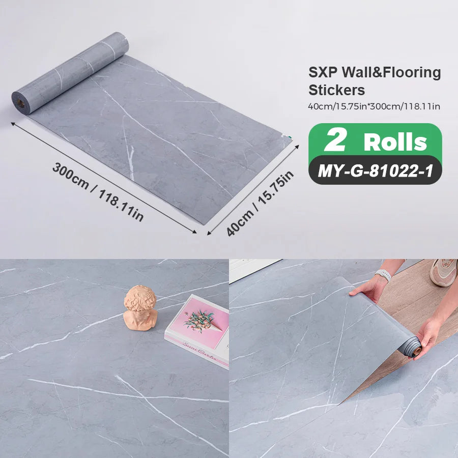 Self Adhesive Wall Floor Sticker Peel And Stick Wood Grain Marble Design