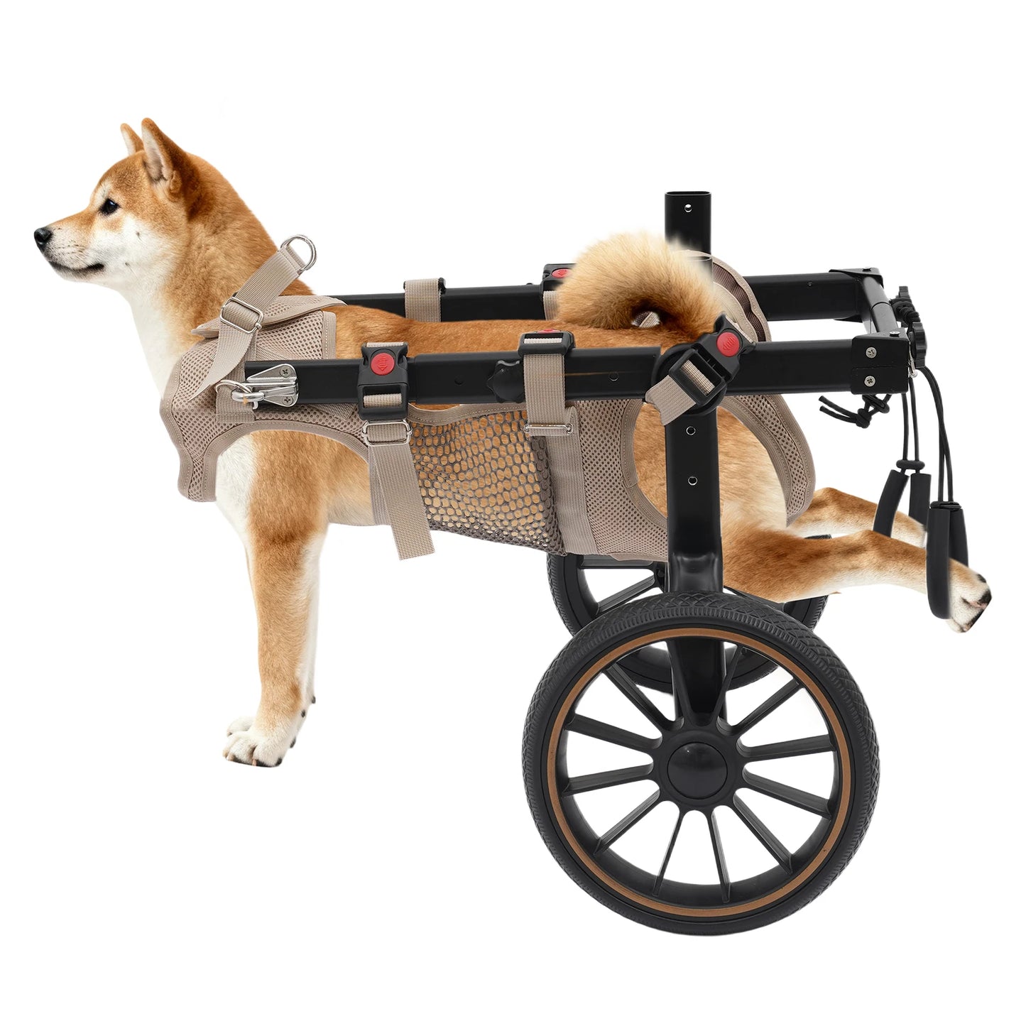 Bymaocar Adjustable Aluminum 2 Wheel Dog Wheelchair Up To 65kg