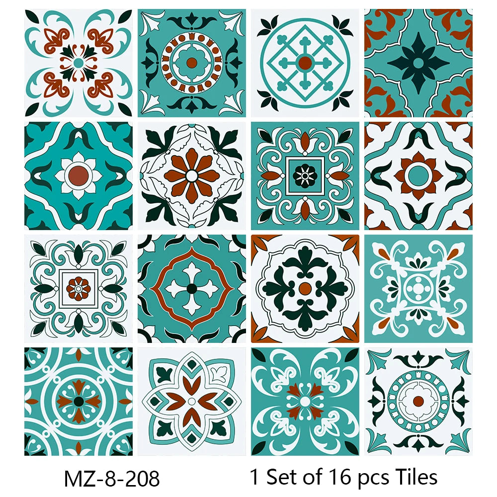 Matte Waterproof Tile Wall Sticker Peel And Stick PVC Mural