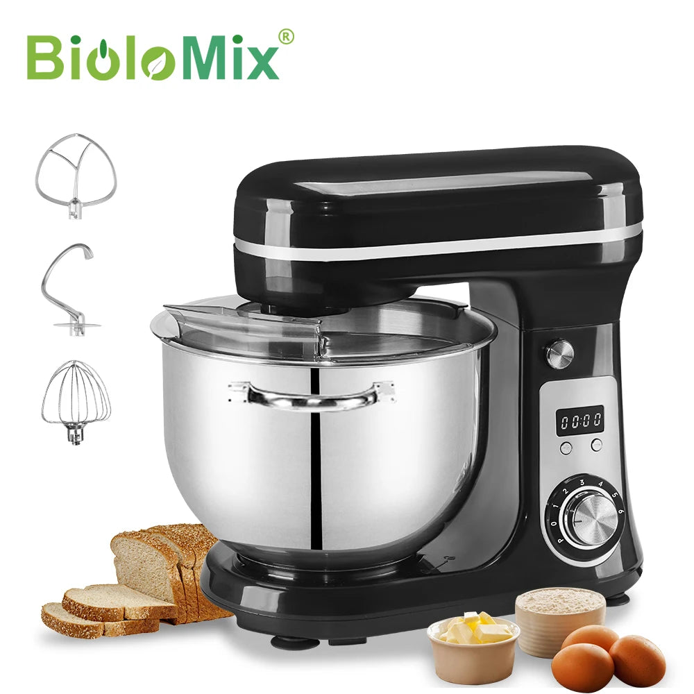 Biolomix Kitchen Stand Mixer With Dough Hook And Wire Whip