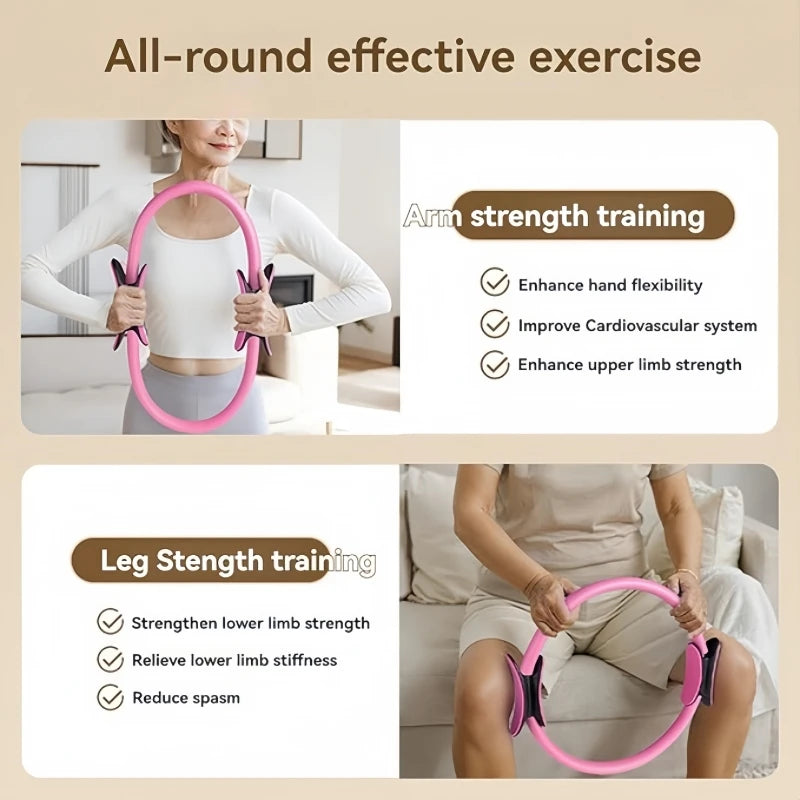 Pilates Rings Set For Home Exercise And Yoga With Handles