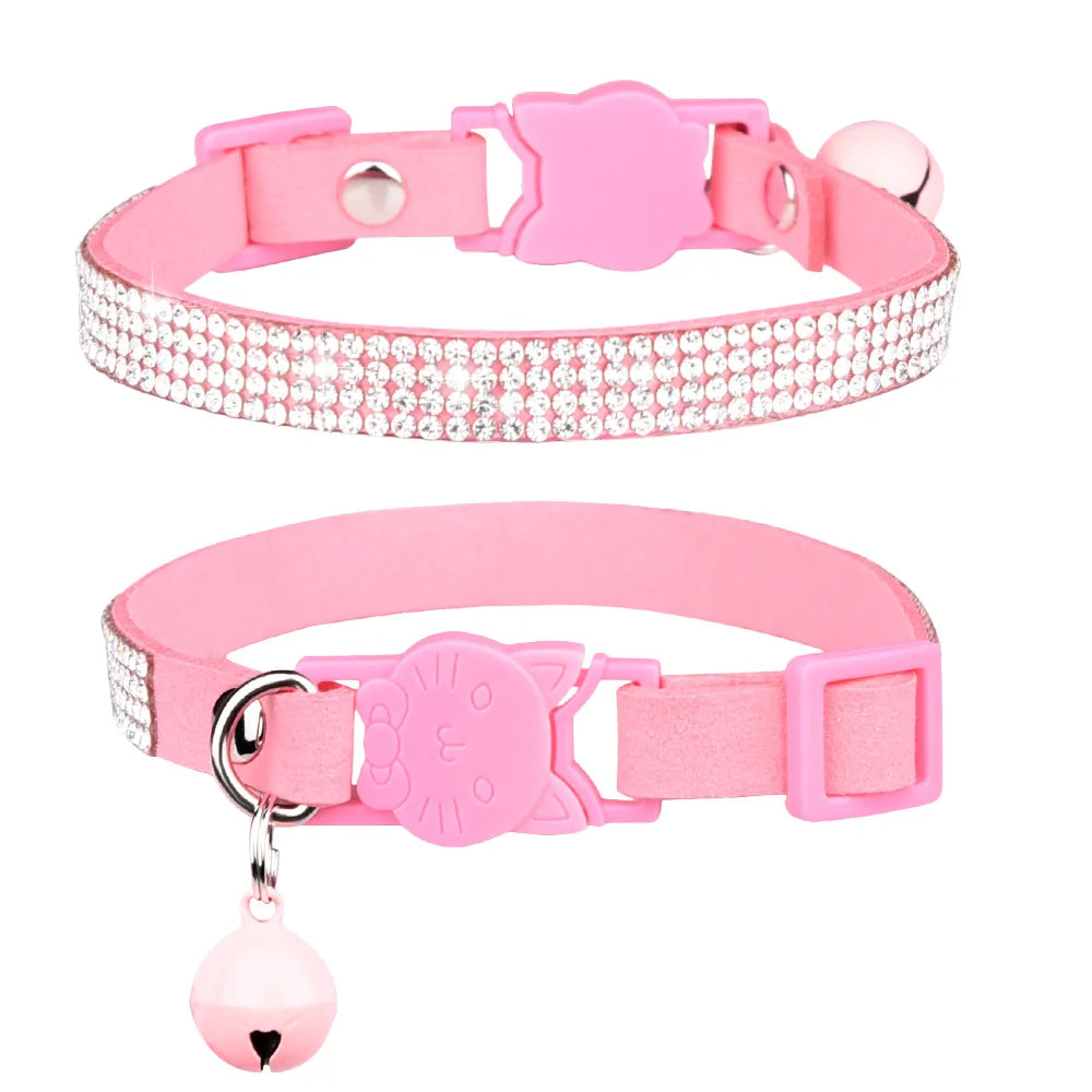 Cat Collar Rhinestone Breakaway Quick Release Safe Kitten