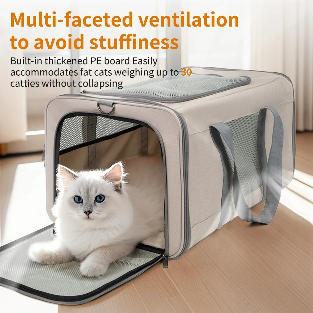 Cat Trolley For 2 Cats With Wheels And Safety Belts