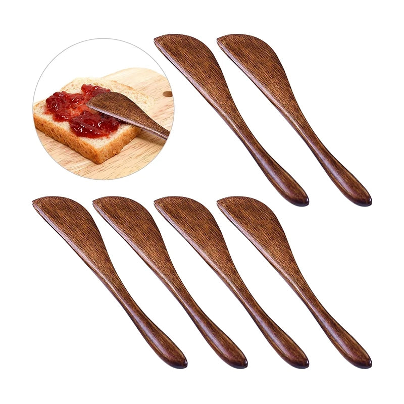 Wooden Butter Knife 10 Pack Condiment Spreader Kitchen Utensils