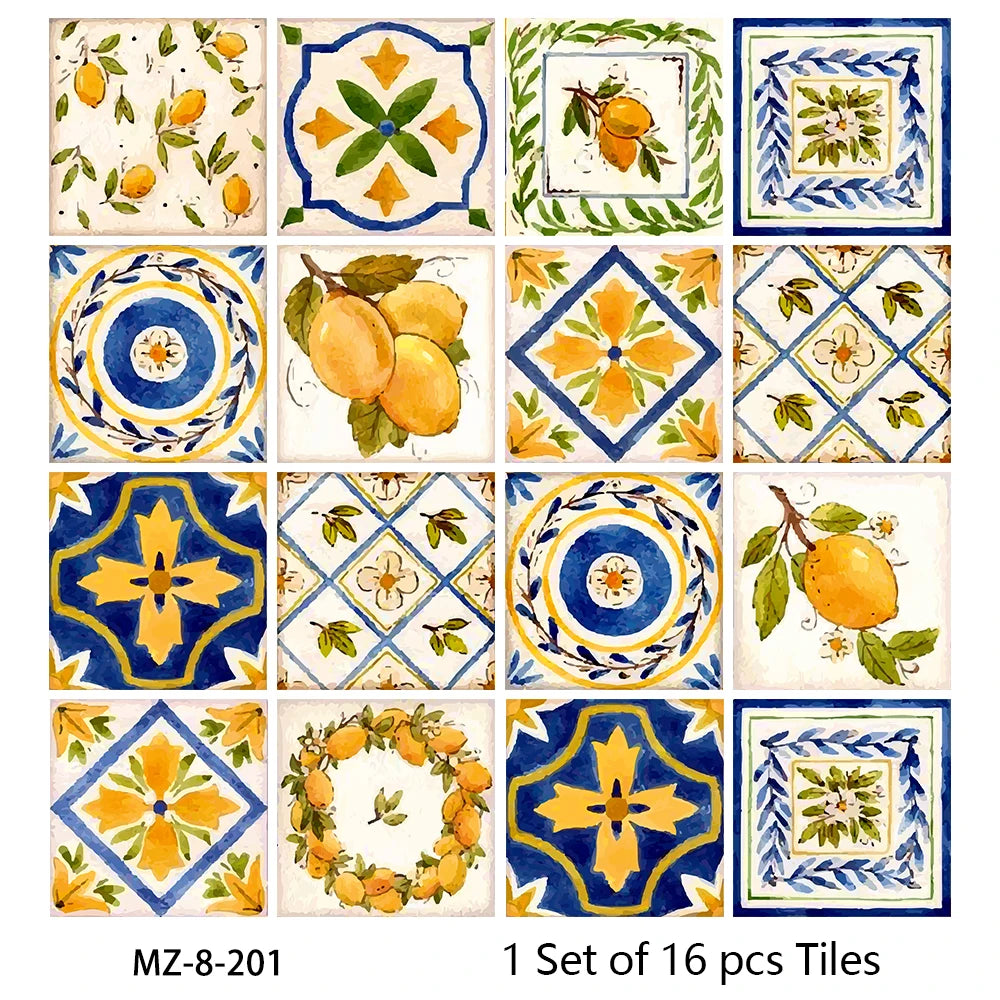 Matte Waterproof Tile Wall Sticker Peel And Stick PVC Mural