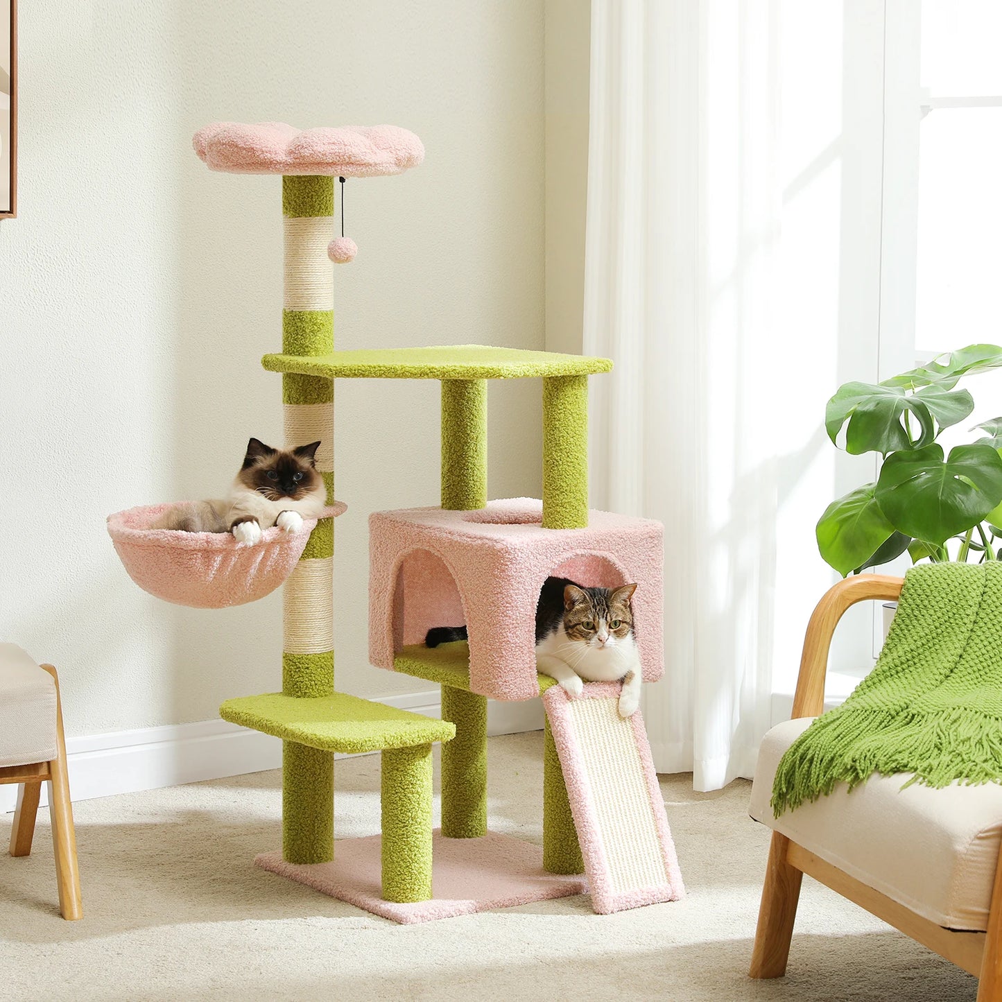 PAWZ Road Flower Cat Tree Multi-Level Cat Tower With Sisal