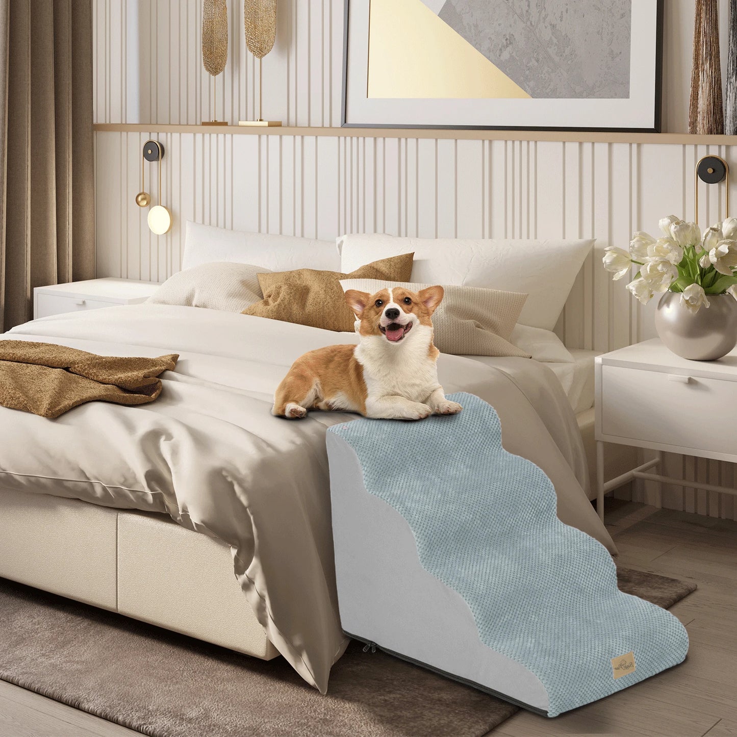 Pet Training Stairs With Removable Cover Three To Five Steps For Bed And Sofa